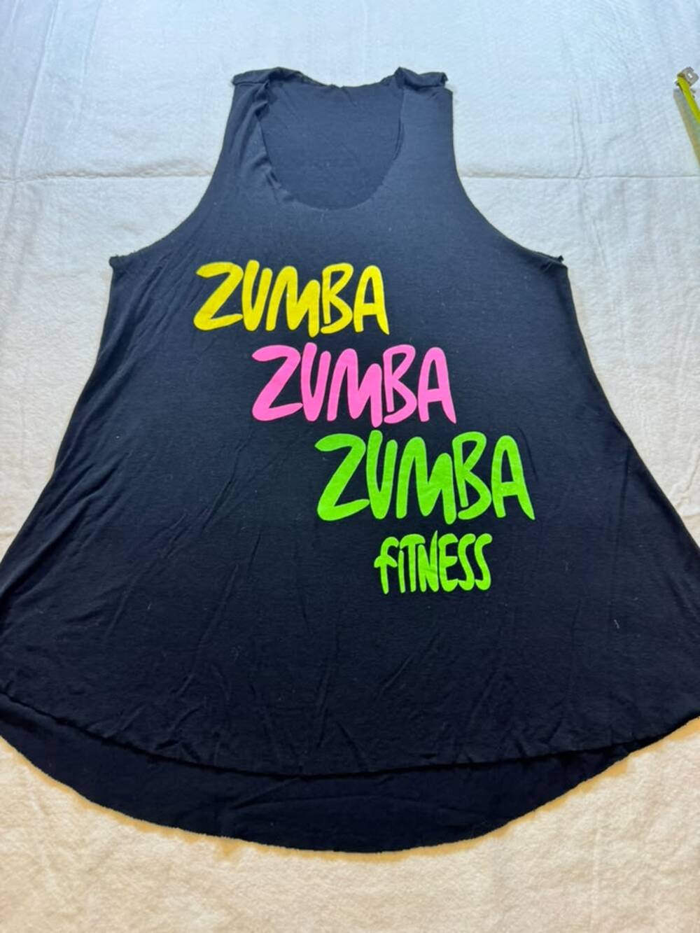 Zumba Fitness Neon Tank Cut-Off Black Women's